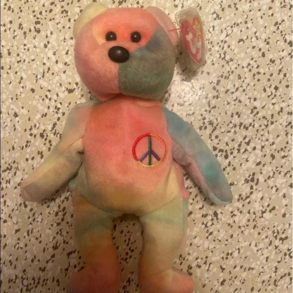 RARE TY Tie-Dye Beanie Baby from the Peace Collection - Picture 5 of 9